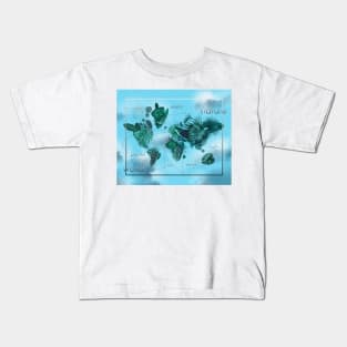 world map leaves Kids T-Shirt